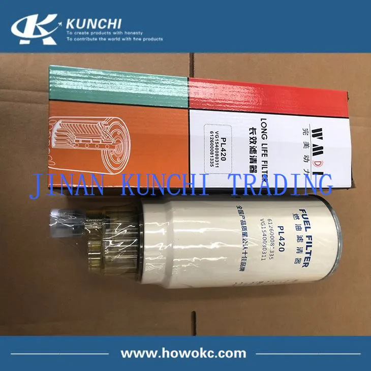 Sinotruk HOWO Oil Water Separator Filter PL420 VG1540080311 612600081335